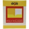 School Smart 2-Pocket Poly Folders With 3-Hole Punch, Yellow, Pack Of 25 -Office Product Shop 2019626 ecommfullsize