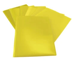 School Smart 2-Pocket Poly Folders With Fasteners, Yellow, Pack Of 25 -Office Product Shop 2019628 C ecommfullsize