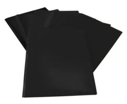 School Smart 2-Pocket Poly Folders With Fasteners, Black, Pack Of 25 -Office Product Shop 2019633 C ecommfullsize