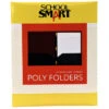 School Smart 2-Pocket Poly Folders With Fasteners, Black, Pack Of 25 -Office Product Shop 2019633 ecommfullsize