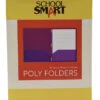 School Smart 2-Pocket Poly Folders With Fasteners, Purple, Pack Of 25 -Office Product Shop 2019635 ecommfullsize