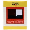 School Smart 2-Pocket Poly Folders With 3-Hole Punch, Black, Pack Of 25