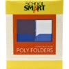 School Smart 2-Pocket Poly Folders With Fasteners, Blue, Pack Of 25 -Office Product Shop 2019638 ecommfullsize