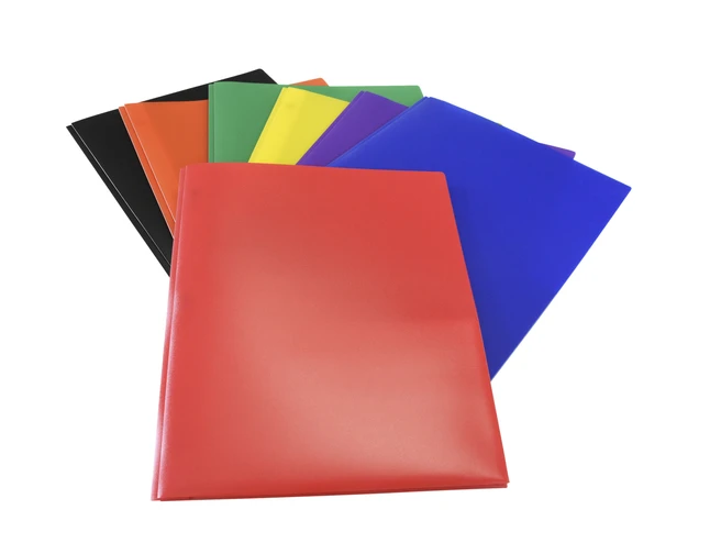 School Smart 2-Pocket Poly Folders With Fasteners, Assorted Colors, Set Of 36 6 School Smart 2-Pocket Poly Folders With Fasteners, Assorted Colors, Set Of 36 - Image 4