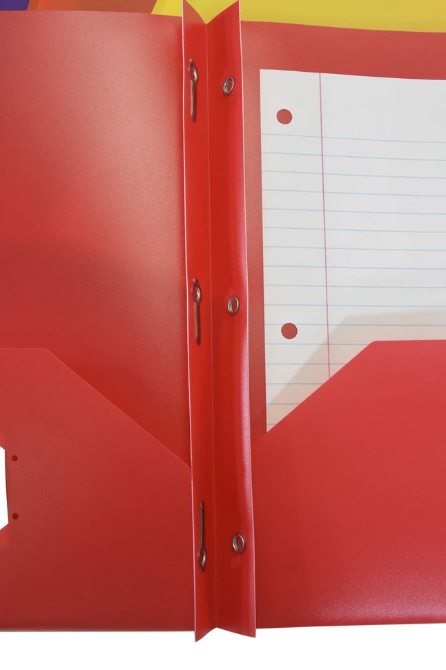 School Smart 2-Pocket Poly Folders With Fasteners, Assorted Colors, Set Of 36 7 School Smart 2-Pocket Poly Folders With Fasteners, Assorted Colors, Set Of 36 - Image 5