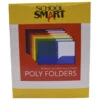 School Smart 2-Pocket Poly Folders With Fasteners, Assorted Colors, Set Of 36 -Office Product Shop 2019641 ecommfullsize