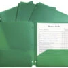C-Line Heavyweight Two-Pocket Poly Folder, Green, Pack Of 25 -Office Product Shop 2025368 SPR ecommfullsize
