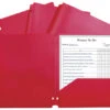 C-Line Heavyweight Two-Pocket Poly Folder, Red, Pack Of 25 -Office Product Shop 2025400 SPR ecommfullsize