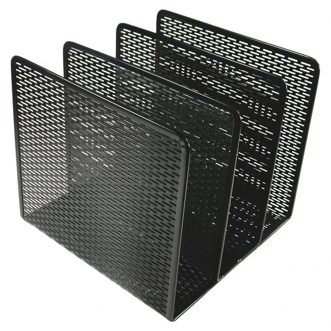 Artistic Urban Collection Punched Metal File Sorter, Black 3 Artistic Urban Collection Punched Metal File Sorter, Black
