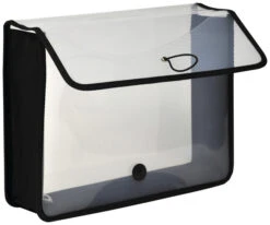 Lion Expand-N-File Poly Expanding Wallet, Letter Size, 3 Inch Expansion, Clear