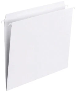 Smead FasTab Hanging File Folder, Letter Size, Straight-Cut Tabs, White, Pack Of 20