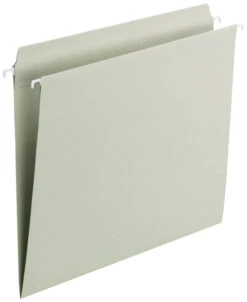 Smead FasTab Hanging File Folder, Letter Size, Straight-Cut Tabs, Moss Green, Pack Of 20