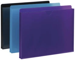 Smead Poly Expanding Jackets, Letter Size, Assorted Colors, Pack Of 6