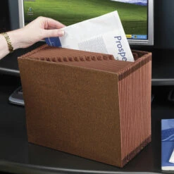 Smead TUFF Expanding File, Legal Size, A-Z, 21 Pockets, Redrope -Office Product Shop 2027603 D ecommfullsize