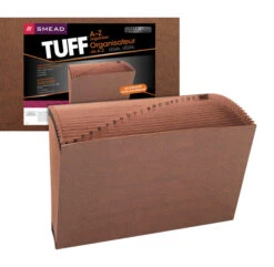 Smead TUFF Expanding File, Legal Size, A-Z, 21 Pockets, Redrope -Office Product Shop 2027603 E ecommfullsize