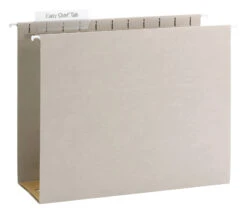 Smead TUFF Hanging File Folder, Letter Size, 4 Inch Expansion, Steel Gray, Pack Of 18