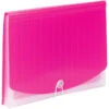 Smead Poly Expanding File, Letter Size, 7 Pocket, Pink/Clear -Office Product Shop 2049558 SPR ecommfullsize