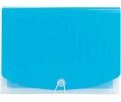 Smead Poly Expanding File, Letter Size, 12 Pocket, Teal/Clear