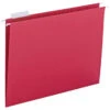 Smead Hanging File Folder, Letter Size, 1/5 Cut Tabs, Red, Pack Of 25 -Office Product Shop 2049710 A ecommfullsize