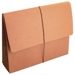 Business Source Expanding Wallet, Letter Size, 5-1/4 Inch Expansion, Redrope