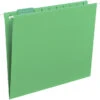 Smead Hanging File Folder, Letter Size, 1/5 Cut Tabs, Green, Pack Of 25