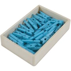 JAM Paper® Wood Clip Clothespins, Small 7/8 Inch, Blue Clothes Pins, 2 Packs Of 50 (2230717361A) -Office Product Shop 20D94D4F 01AD 4A41 93BC0C760EE9E6FA sc7