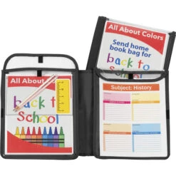 C-Line Homework Connector Folder, 9 X 12 Inches, Black/Clear