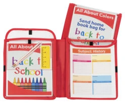 C-Line Homework Connector Folder, 9 X 12 Inches, Red/Clear
