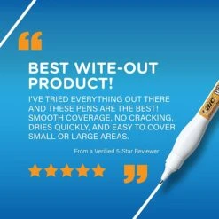 BIC Wite-Out Shake 'N Squeeze Correction Pen, 8 Ml., White, 4/Pack (50745) -Office Product Shop 2CF0C055 8BFF 488A 8E43D67260105166 sc7