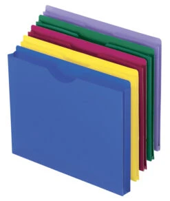 Pendaflex Poly Expanding File Jacket, Letter Size, 1 Inch Expansion, Assorted Colors, Pack Of 10