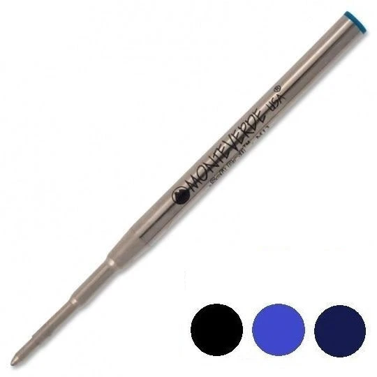 Monteverde Ballpoint Pen Refills Compatible With Montblanc Pens, Gel Ink, M43, M44 3 Monteverde Ballpoint Pen Refills Compatible With Montblanc Pens, Gel Ink, M43, M44