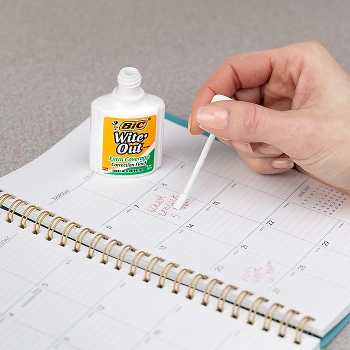 BIC Wite-Out Extra Coverage Correction Fluid, 20 Ml., White, Dozen (WOFEC12WE) 5 BIC Wite-Out Extra Coverage Correction Fluid, 20 Ml., White, Dozen (WOFEC12WE) - Image 3