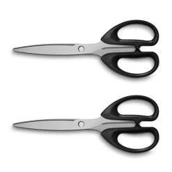 Staples 8" Pointed Tip Stainless Steel Scissors, Straight Handle, Right & Left Handed, 2/Pack (TR55043) -Office Product Shop 3AE9B797 C50B 4D13 835CB964859999B2 sc7 1