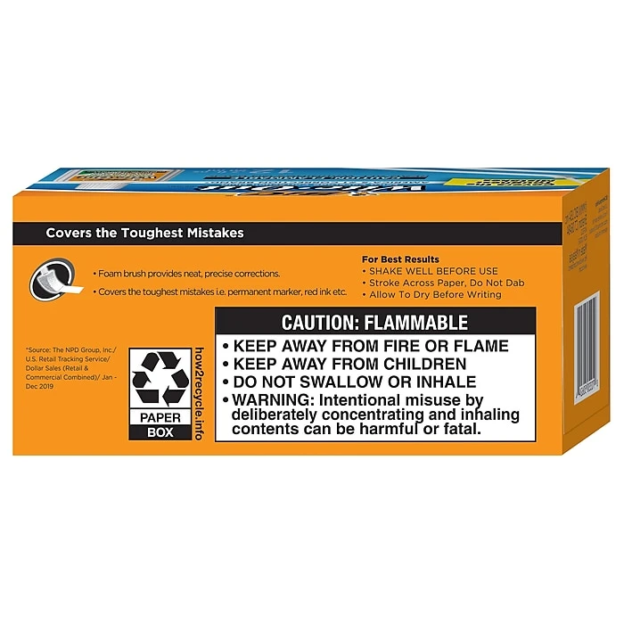 BIC Wite-Out Extra Coverage Correction Fluid, 20 Ml., White, Dozen (WOFEC12WE) 6 BIC Wite-Out Extra Coverage Correction Fluid, 20 Ml., White, Dozen (WOFEC12WE) - Image 4