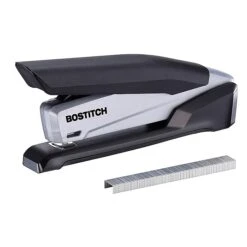 Bostitch InPower Spring-Powered Desktop Stapler, 20-Sheet, Full-Strip Capacity, Black/Gray (1100)