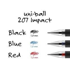 Uni-ball Uniball 207 Impact Gel Pens, Bold Point, 1.0mm, Black Ink (65800) 14 Uni-ball Uniball 207 Impact Gel Pens, Bold Point, 1.0mm, Black Ink (65800) -Office Product Shop 5D689729 ED05 48EB 9E2194DA458AEA52 sc7