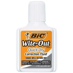BIC Wite-Out Quick Dry Correction Fluid, 20ml., White, 12/Pack (WOFQD12-WHT) 12 BIC Wite-Out Quick Dry Correction Fluid, 20ml., White, 12/Pack (WOFQD12-WHT) -Office Product Shop 7364F99D B377 43F3 A2B84354C3166508 sc7