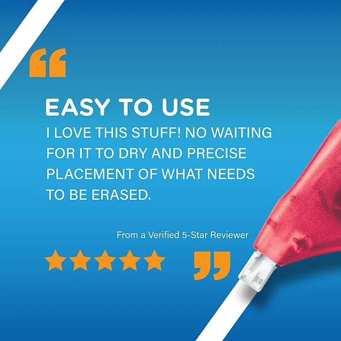 BIC Wite-Out EZ Correct Correction Tape, White, 10/Pack (50790) 9 BIC Wite-Out EZ Correct Correction Tape, White, 10/Pack (50790) - Image 7