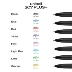 Uni-ball Uniball 207 Plus+ Retractable Gel Pens, Medium Point, 0.7mm, Black Ink, Dozen (70120) -Office Product Shop 8066DB32 C368 4860 ADEC979C074ADC71 sc7