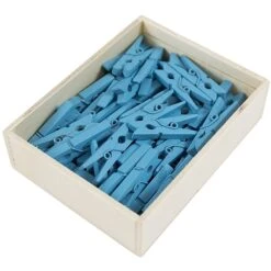 JAM Paper® Wood Clip Clothespins, Medium 1 1/8 Inch, Blue Clothes Pins, 2 Packs Of 50 (230726776A) -Office Product Shop 8B47AD04 987A 4F04 97E36B3B7961B687 sc7