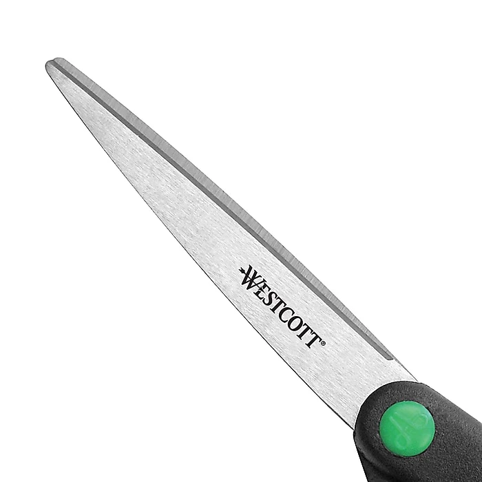 Westcott KleenEarth 8" Stainless Steel Standard Scissors, Pointed Tip, Black (41418/13039) 9 Westcott KleenEarth 8" Stainless Steel Standard Scissors, Pointed Tip, Black (41418/13039) - Image 7