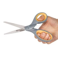 Westcott Titanium Bonded 8" Titanium Multi-Purpose/Heavy Duty Scissor, Pointed Tip, Gray/Yellow, 3/Pack (17532) -Office Product Shop A2C52F7B C24E 4EEE 8EA4E7E2F3C98C04 sc7