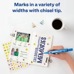 Avery Marks-A-Lot Desk-Style Permanent Markers, Chisel Point, Blue, 12/Pack (08886/98410) -Office Product Shop A6D5C8ED 7F39 4511 8487E0AA4089093B sc7