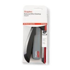 Staples One-Touch Desktop Stapler, 20 Sheet Capacity, Gray/Black/Red, 500 (44425) -Office Product Shop BEAF50F1 A073 4E0E 855FDC21F3F32A36 sc7