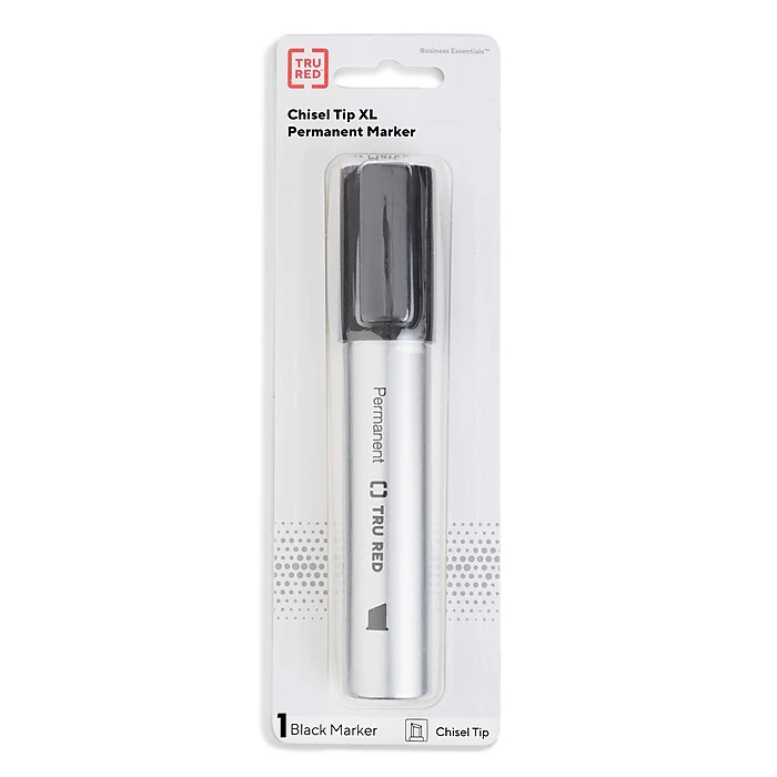TRU RED™ XL Tank Permanent Marker, Chisel Tip, Black (TR56933) 3 TRU RED™ XL Tank Permanent Marker, Chisel Tip, Black (TR56933)