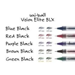 Uni-ball Uniball Vision Elite BLX Rollerball Pens, Micro Point, 0.5mm, Assorted Ink, 5/Pack (1832410) -Office Product Shop D7FA1E77 DBF4 436B 8DEBA933E4A1F340 sc7