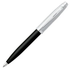 Sheaffer 100 Ballpoint Pen, Black Lacquer & Brushed Chrome