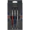 Parker® Parker 3-Piece Jotter Set, Blue Ballpoint Pen, Red Gel Pen, Stainless Pencil