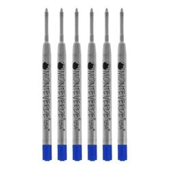 Monteverde® Extra Fine Ballpoint Refill For Parker Ballpoint Pens, 6/Pack, Blue/Black