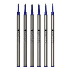 Monteverde® Rollerball Refill For Waterman Rollerball Pens, Medium Point, Blue Ink, 6/Pack (W233BU)